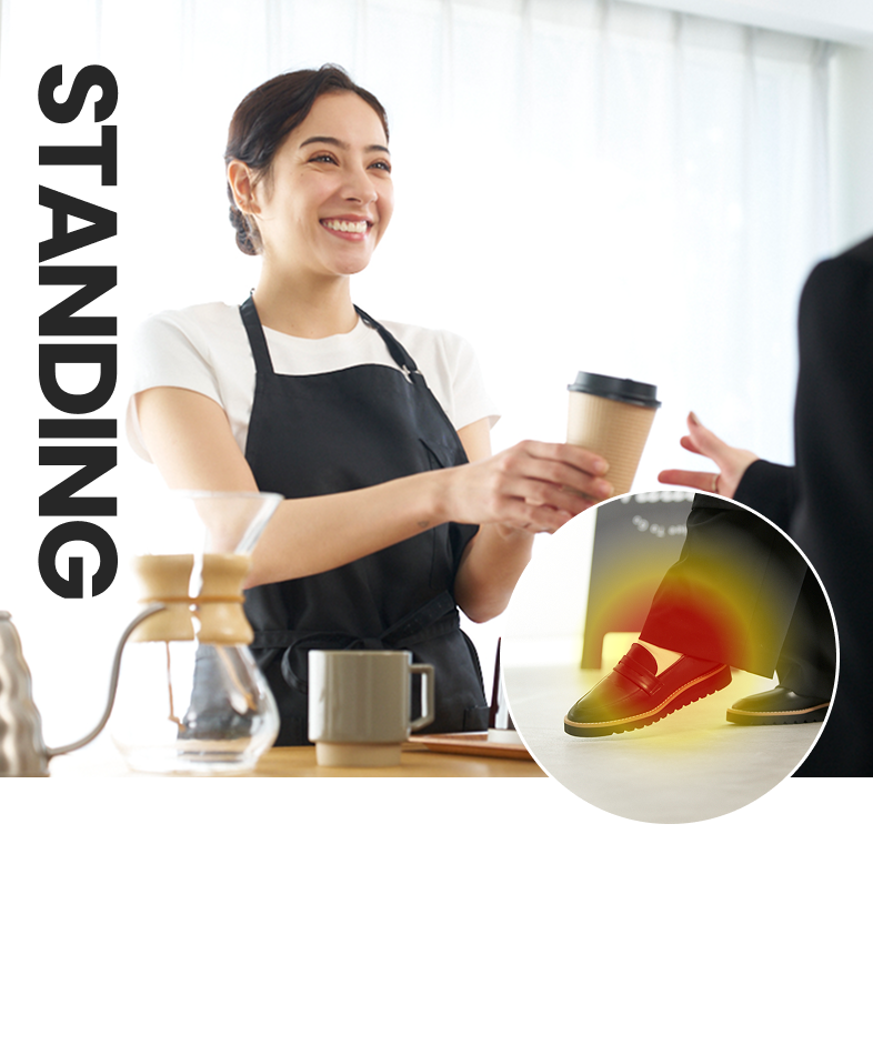 立ちっぱなしの毎日を、快適に ReflectCore