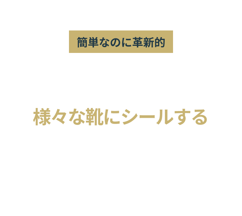 様々な靴にシールする何でも貼るだけ24時間コンディショニング ReflectCore
